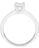 Diamond Solitaire Princess-cut Engagement Ring (1/2 ct. t.w.) in 14k White Gold