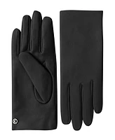 Women`s Premium Lamb Leather Touchscreen Gloves "Lola" Cashmere Lining