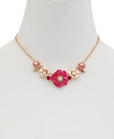 Guess Flower Statement Necklace, Drop Earrings & Stretch Bracelet Set