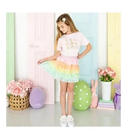 Sweet Wink Little and Big Girls Pastel Petal Tutu Skirt