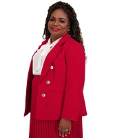 Kasper Women's Faux Double-Breasted Blazer, Regular & Plus Sizes