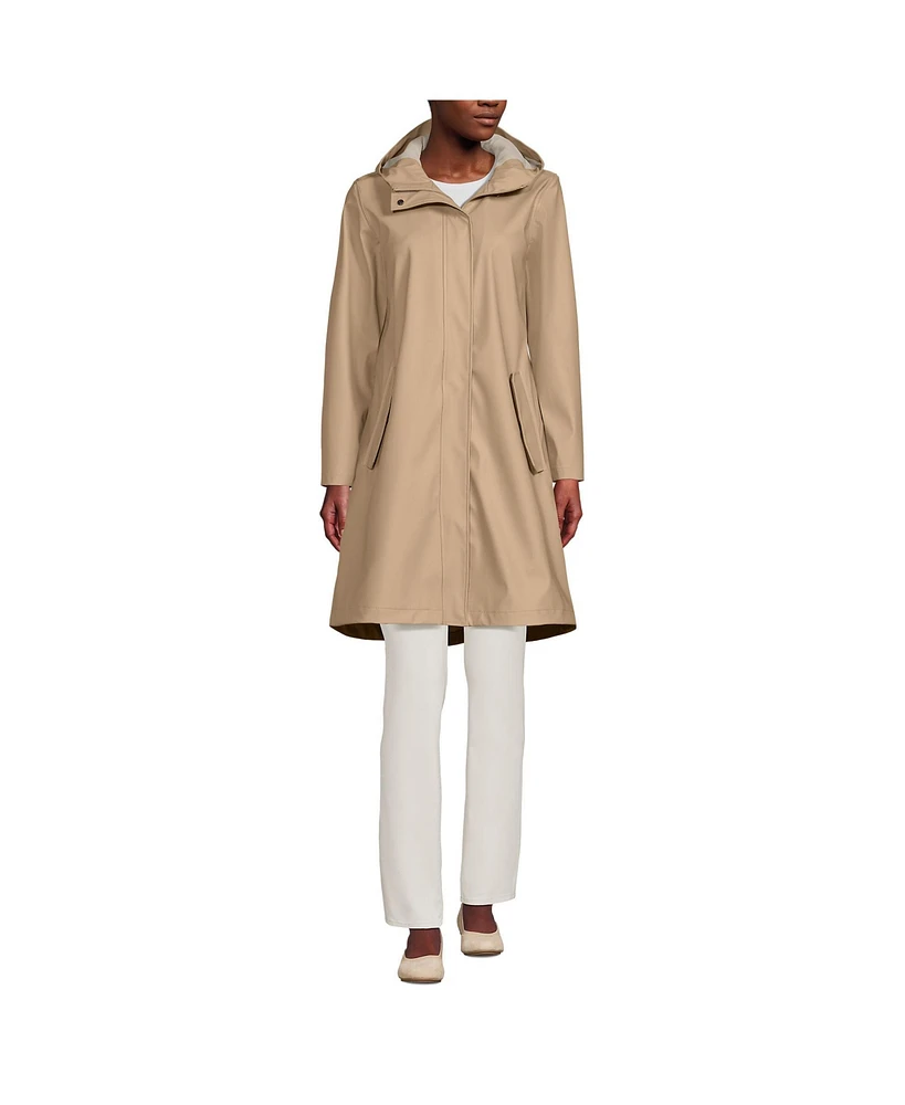 Lands' End Women's Squall Waterproof Rain Slicker Coat