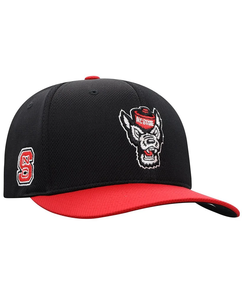 Top of the World Men's Black Nc State Wolfpack Reflex Fitted Hat