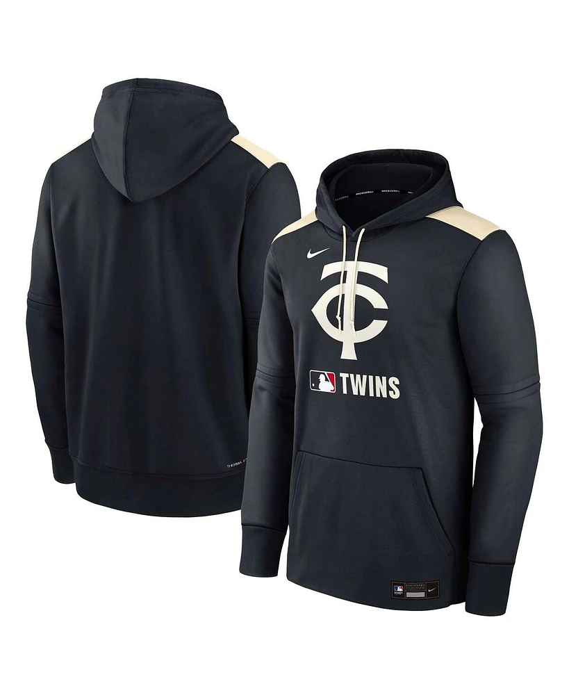 Nike Men's Navy Minnesota Twins Authentic Collection Performance Pullover Hoodie