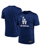 Nike Men's Royal Los Angeles Dodgers Authentic Collection Velocity Performance Practice T-Shirt