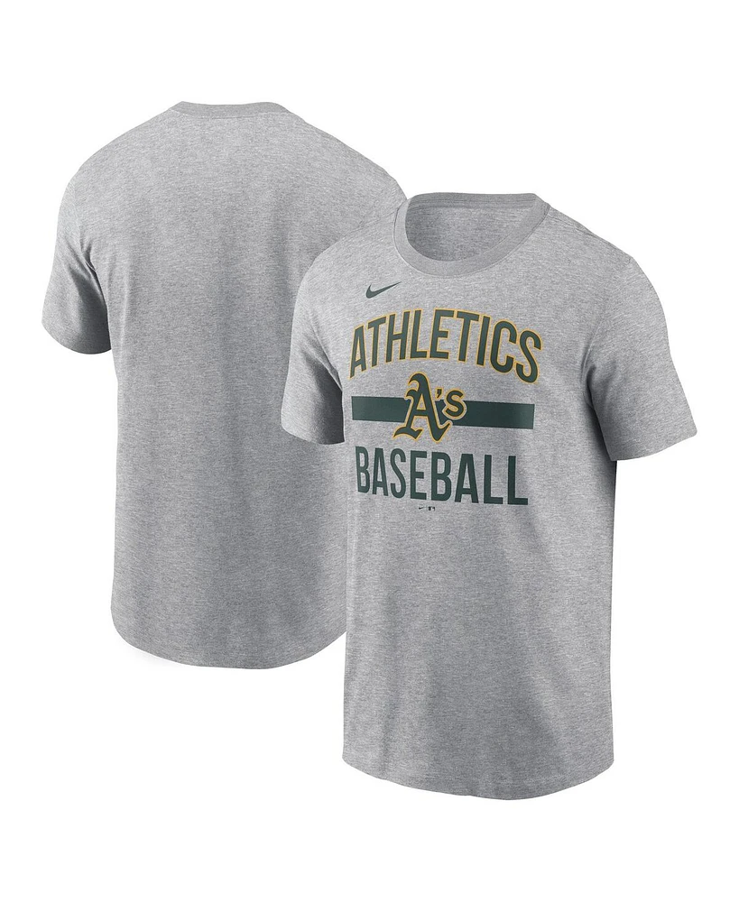 Nike Men's Heather Gray Athletics Arched T-Shirt