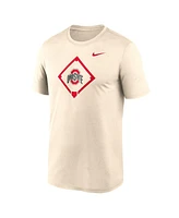 Nike Men's Cream Ohio State Buckeyes Legend Baseball Icon Performance T-Shirt