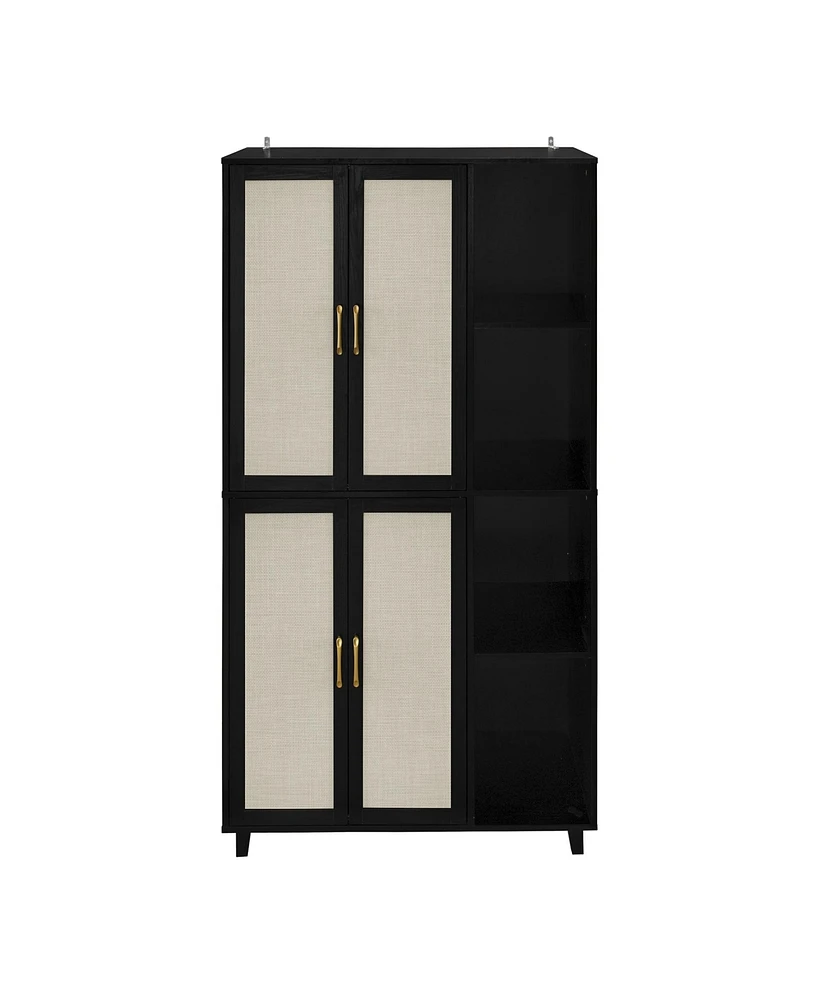 Mondawe 4 Door Cabinet with 4 Shelves with 4 Adjustable Inner Shelves