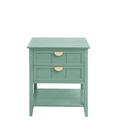 Mondawe 2 Drawer Side Table, American Style, End Table, Suitable for Bedroom, Living Room, Study