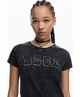 Desigual Women's Logo studded shirt