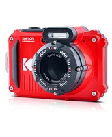 Kodak Pixpro WPZ2 16MP Full Hd Waterproof Rugged Digital Camera, Red, Bundle with 32GB Memory Card and Camera Bag