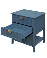 Mondawe 2 Drawer Side table,American style, End table,Suitable for bedroom, living room, study