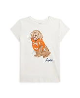 Polo Ralph Lauren Big Girls Dog-Print Jersey T-Shirt