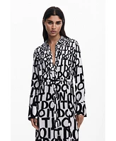 Desigual Women's Lettering midi dress