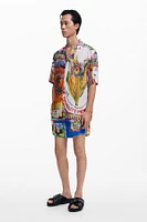 Desigual Men's Short-sleeve postcard shirt