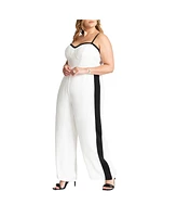 Eloquii Plus Jumpsuit W Contrast Details