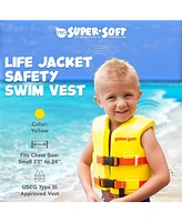 Trc Recreation Super Soft Child Life Jacket Swim Safety Vest, Small, Yellow