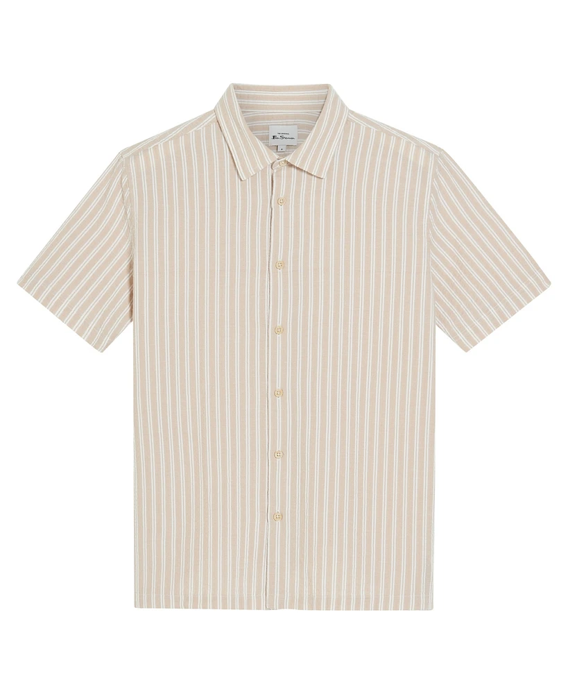 Ben Sherman Men's Seersucker Stripe Short Sleeve Shirt