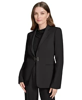 Halston Women's Logo-Clasp Notch-Lapel Blazer
