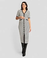 Seraphine Women's Maternity Stripe Bodycon Dress