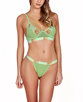 Hauty Women's 2 Pc Jacquard Bra and Panty Lingerie Set