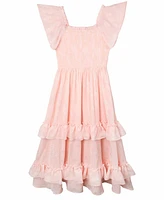 Rare Editions Big Girls Floral Chiffon Dress