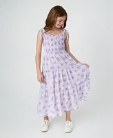 Rare Editions Big Girls Floral Burnout Maxi Dress