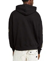 G-Star Raw Men's Relaxed Fit Long Sleeve Multi-Logo Graphic Hoodie
