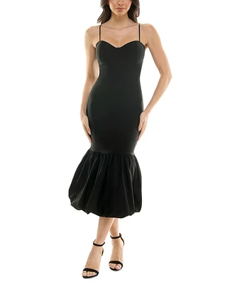 Katia Rae Women's Fitted Bubble-Hem Midi Dress