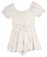 Rare Editions Big Girls Floral Printed Romper