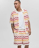 Mode Of One Mens Short Sleeve Relaxed Gradient Sweater Shorts Exclusively At Macys