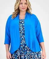 Sandra Darren Plus Printed Jersey Jacket Dress