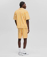 Mode Of One Mens Relaxed Fit Vertical Stripe Terry Shirt Shorts Exclusively At Macys