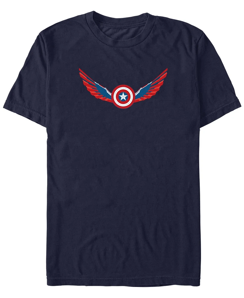 Marvel Men's Wings Shield Falcon Short Sleeve T-Shirt