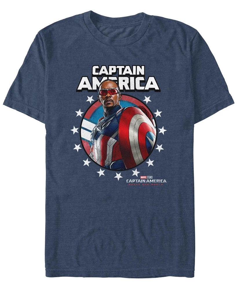 Marvel Men's Captain Crown Short Sleeve T-Shirt
