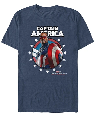 Marvel Men's Captain Crown Short Sleeve T-Shirt