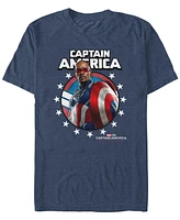 Marvel Men's Captain Crown Short Sleeve T-Shirt