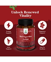 Red Yeast Rice + CoQ10 Advanced Complex Capsule, Support Skin, Heart, Lung & Brain Health, Nature's Craft, 240ct