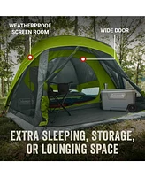 Coleman Rock Grey Skydome 6-Person Camping Tent With Screen Room