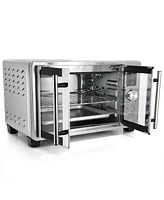 MegaChef 25 Quart Digital Electric French Door Multi-Function Counter Top Oven with Rotisserie Set