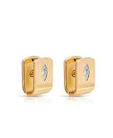 Ettika Marquise Crystal Huggie Earrings