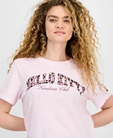 Grayson Threads, The Label Juniors' Hello Kitty Varsity Leopard Graphic T-Shirt