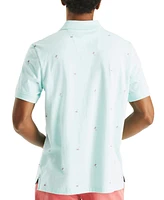 Nautica Men's Short Sleeve Cocktail Print Polo Shirt