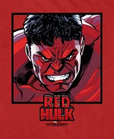 Marvel Men's Anger Red Square Short Sleeve T-Shirt