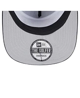New Era Men's Black New York Knicks Corduroy Gold Leaf Golfer Snapback Hat