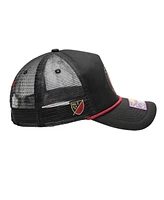 Fan Ink Men's Black Atlanta United Fc Atmosphere Trucker Adjustable Hat