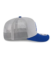 New Era Men's Gray/Royal Milwaukee Brewers 2025 Batting Practice 9SEVENTY Stretch-Snap Trucker Hat