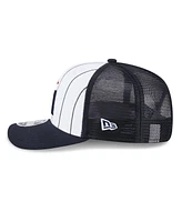 New Era Men's White/Navy Minnesota Twins 2025 Batting Practice 9SEVENTY Stretch-Snap Trucker Hat