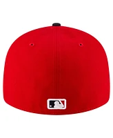 New Era Men's Red/Black Cleveland Guardians Authentic Collection On-Field Low Profile 59FIFTY Fitted Hat