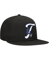 New Era Men's Black Tampa Bay Rays Duo Logo 2.0 59FIFTY Fitted Hat